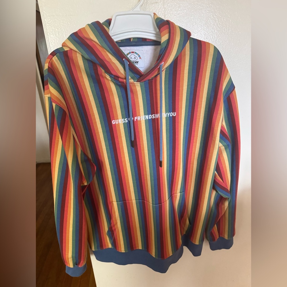 Guess Friends With You multi-coloured streetwear hoodie